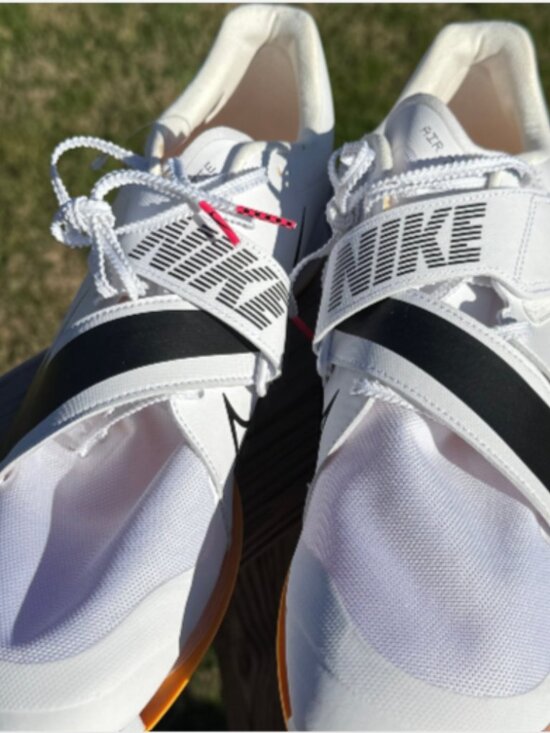 Nike Track Spikes Mens 13 White Orange Sprint Sport Core Running MS106 main image 6